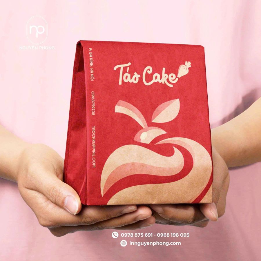 In túi giấy đựng bánh